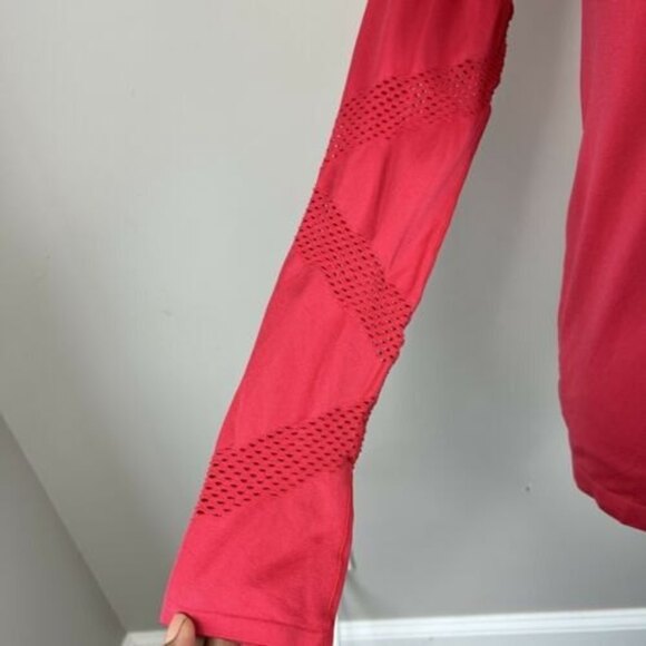 Fabletics Women's Katana Seamless Long Sleeve Compression Shirt Top Size M Red - Picture 7 of 12